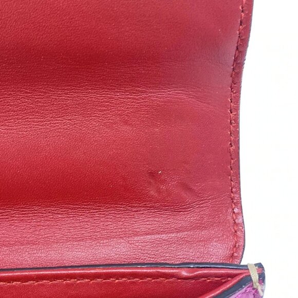 Auth GUCCI Padlock GG Small 409487 Beige Red Multi PVC Leather Shoulder Bag - Picture 13 of 16
